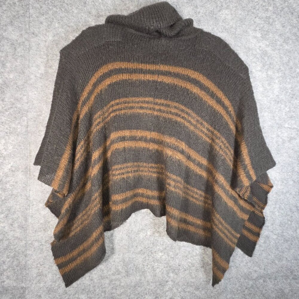 Anthropologie Wooden Ships Paola Buendia Cowl Neck Poncho Sweater Black Size S/M - Picture 5 of 8